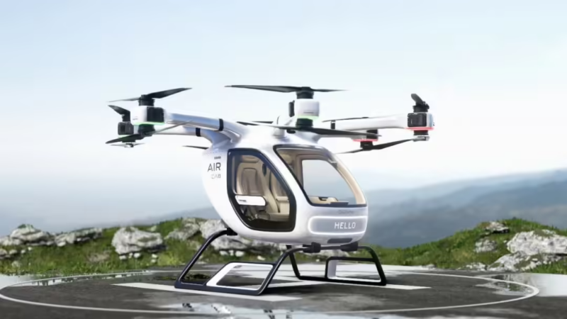 В Китае завод GAC Govy в Гуанчжоу в январе начнет пробное производство летающих автомобилей Govy Aircab.