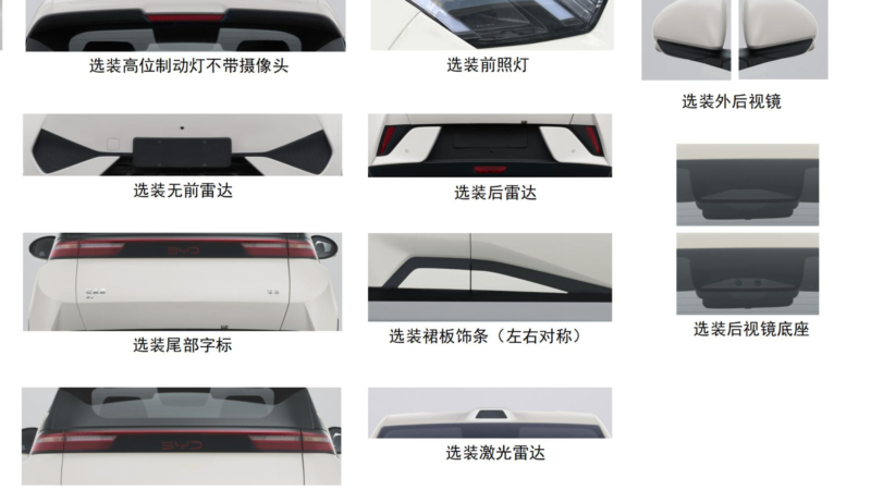 В Китае базовые хэтчбеки BYD будут оснащаться лидарными датчиками