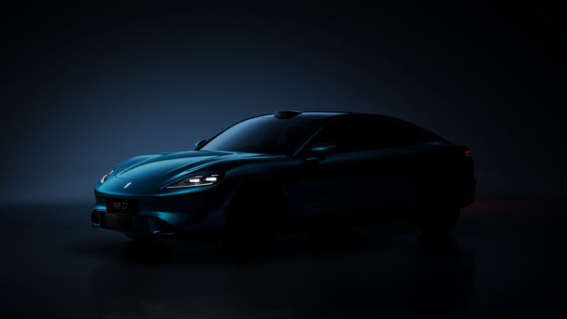 В Китае Porsche Taycan-inspired Saic Z7 от бренда HIMA Saic выпустил новые тизеры.