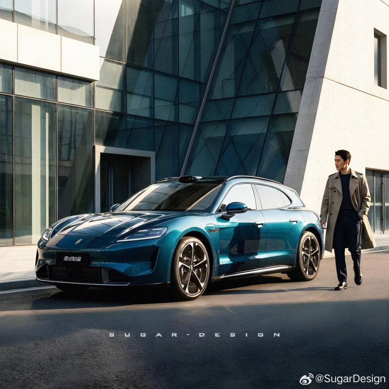 В Китае Porsche Taycan-inspired Saic Z7 от бренда HIMA Saic выпустил новые тизеры.