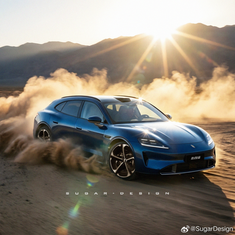 В Китае Porsche Taycan-inspired Saic Z7 от бренда HIMA Saic выпустил новые тизеры.