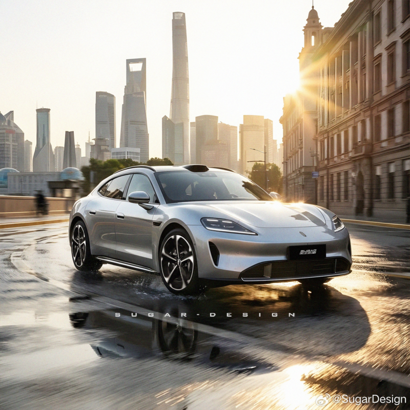 В Китае Porsche Taycan-inspired Saic Z7 от бренда HIMA Saic выпустил новые тизеры.