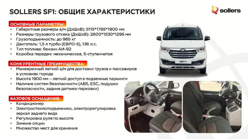 Sollers SF1 характеристики