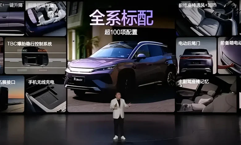 В Китае представлен BYD Song Ultra EV с быстрой зарядкой до 97% за 9 минут, стартовая цена 21 000 долларов