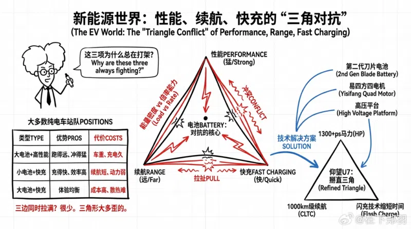 В Китае BYD Yangwang U7 впервые получил Blade Battery 2.0, достиг 1006 км пробега с четырьмя моторами.