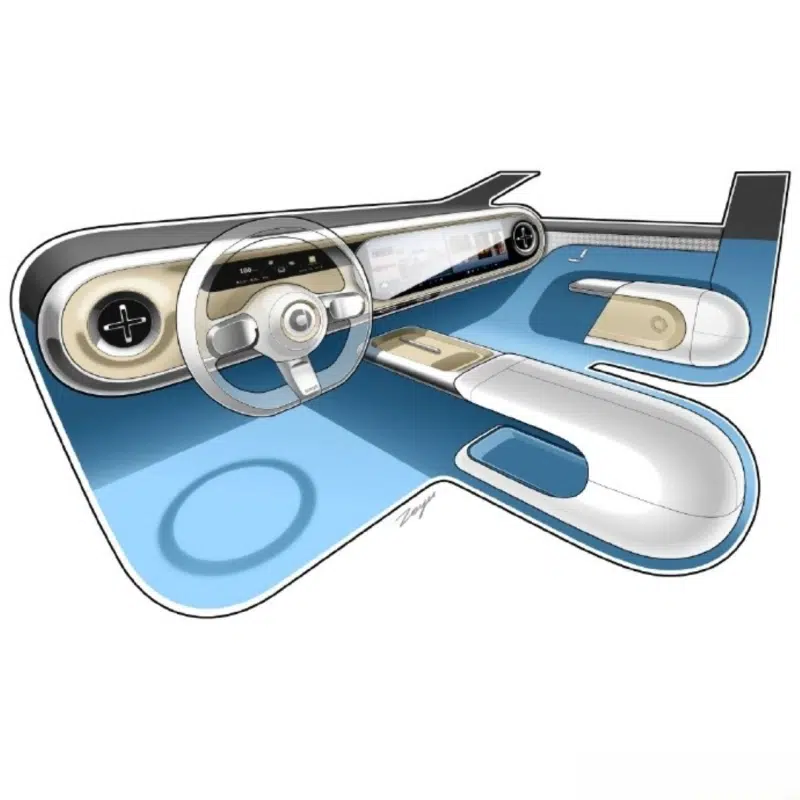 В Китае показали дизайн роскошного лифтбек-седана Smart #6 EHD до премьеры в Пекине 2026 года.